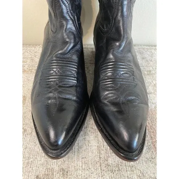 Tony Lama Genuine Leather Western Print Cowboy Boots