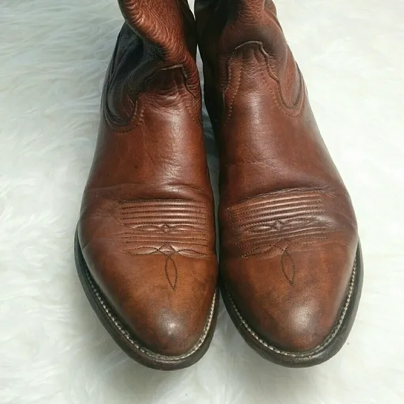 🎉tony Lama Leather Western Boots