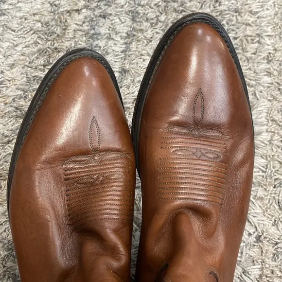 Tony Lama mens brown leather western cowboy boots sz 12D