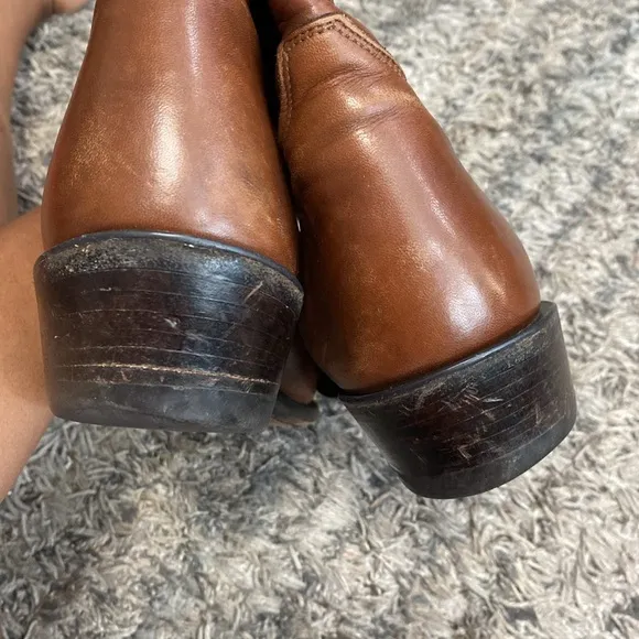 Tony Lama mens brown leather western cowboy boots sz 12D