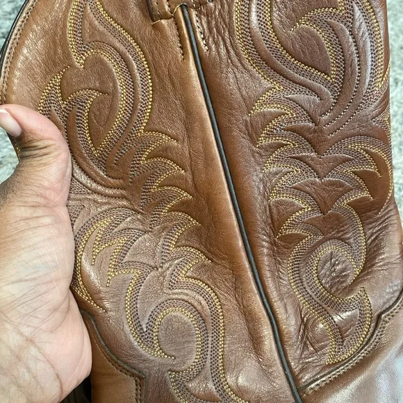 Tony Lama mens brown leather western cowboy boots sz 12D