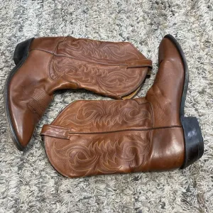 Tony Lama mens brown leather western cowboy boots sz 12D