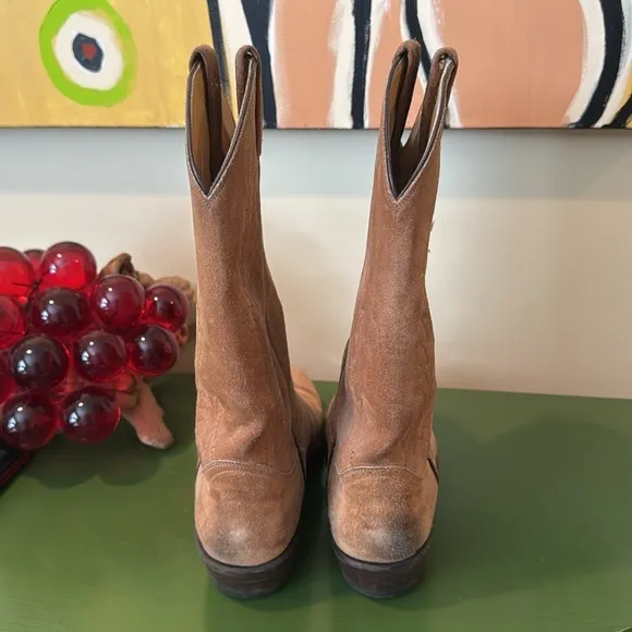 Tony Lama 🔥Sale🔥tan  Suede Cowboy Boots