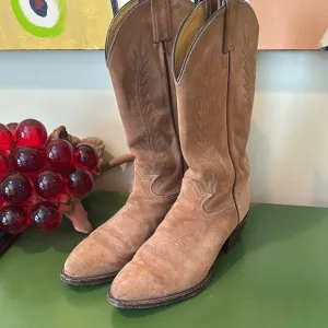 Tony Lama 🔥Sale🔥tan  Suede Cowboy Boots