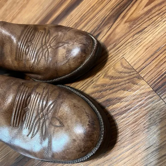 Tony Lama Soft Cowhide Tan Leather Cowboy Western Boots Mens Size 11 D USA Made