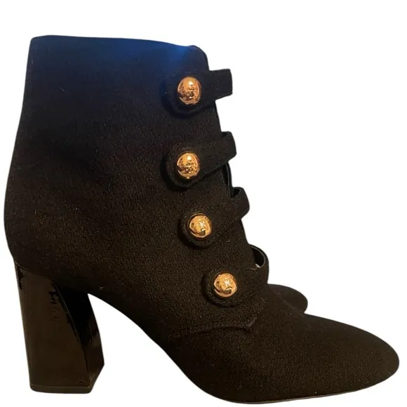 Tory Burch Black Marissa Wool Bootie Size 9.5