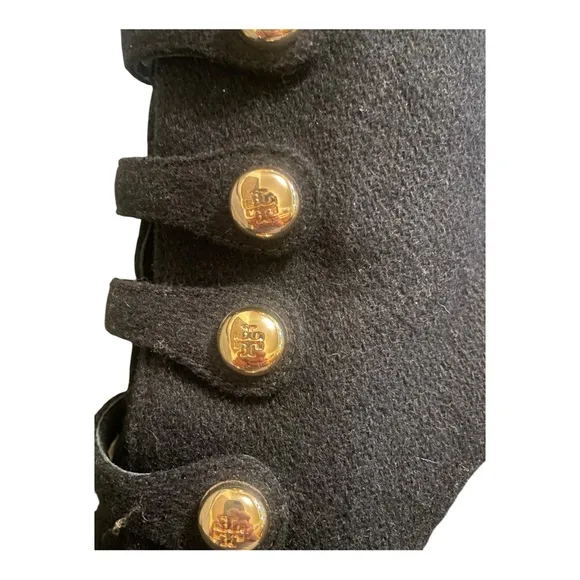Tory Burch Black Marissa Wool Bootie Size 9.5