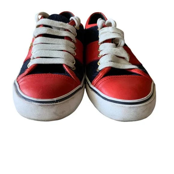 Tory Burch | Churchill Suede Sneakers Navy Ivory Red | 7