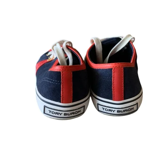 Tory Burch | Churchill Suede Sneakers Navy Ivory Red | 7