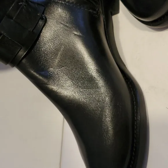 Tory Burch Colton Leather Riding Boots Galleon Leather Black Size 5M N…