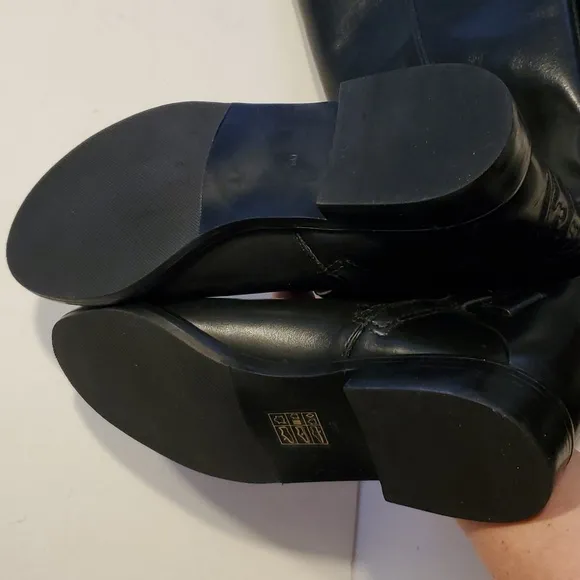 Tory Burch Colton Leather Riding Boots Galleon Leather Black Size 5M N…