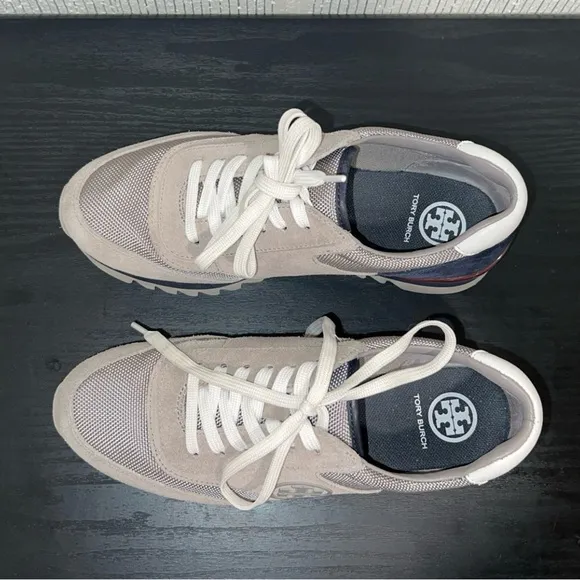 TORY BURCH Sawtooth Suede Logo Sneaker