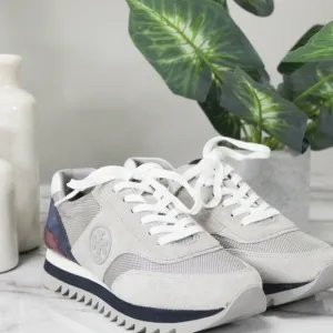 TORY BURCH Sawtooth Suede Logo Sneaker