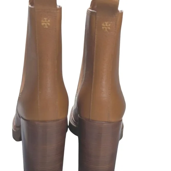 Tory Burch Women's Carson Lug Sole High Heel Boots.... Size 10.5