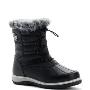 Totes Women's Adele Lace Up Waterproof Faux Shearling Winter Boots
