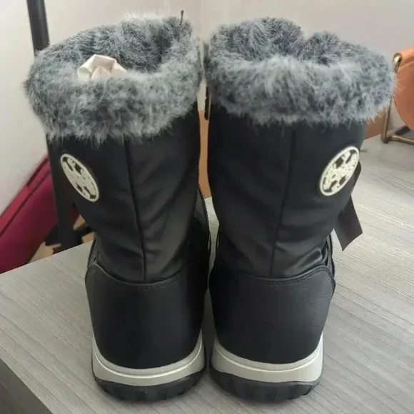 Totes Women's Adele Lace Up Waterproof Faux Shearling Winter Boots
