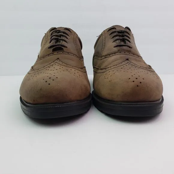 Trader Bay Nike Golf Mens Size 13 D Brown Leather Lace Up Oxford Golf Shoes