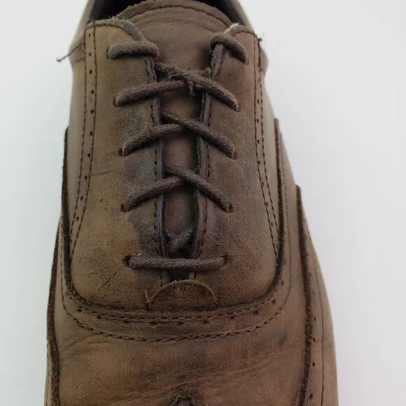 Trader Bay Nike Golf Mens Size 13 D Brown Leather Lace Up Oxford Golf Shoes