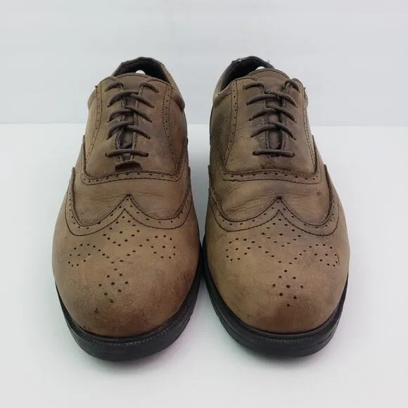 Trader Bay Nike Golf Mens Size 13 D Brown Leather Lace Up Oxford Golf Shoes