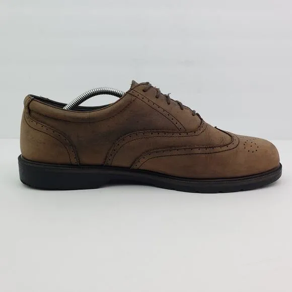 Trader Bay Nike Golf Mens Size 13 D Brown Leather Lace Up Oxford Golf Shoes