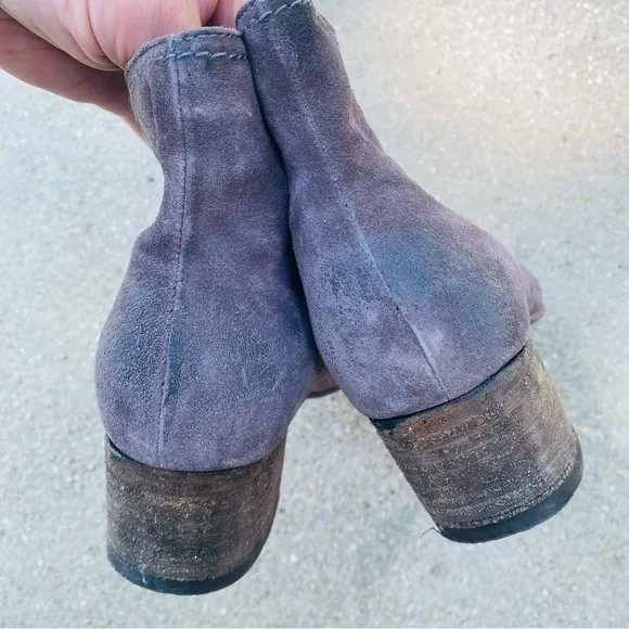 TRASK | Brown Suede Leather Heeled Booties Boots 9