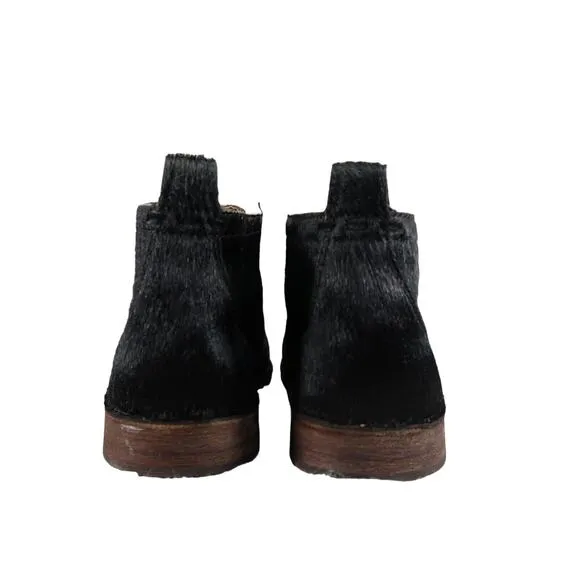 Trask Shoes Womens 6 Booties Chukka Calf Hair Leather Classic Addy Black Lace Up