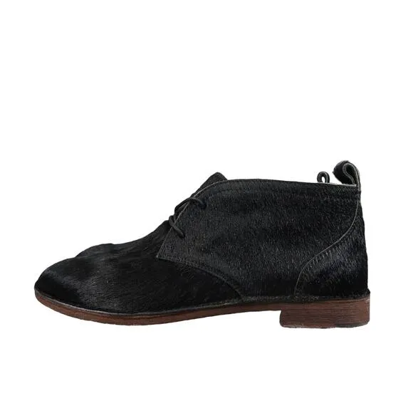 Trask Shoes Womens 6 Booties Chukka Calf Hair Leather Classic Addy Black Lace Up