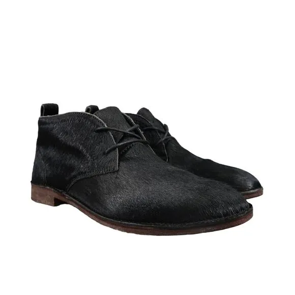 Trask Shoes Womens 6 Booties Chukka Calf Hair Leather Classic Addy Black Lace Up