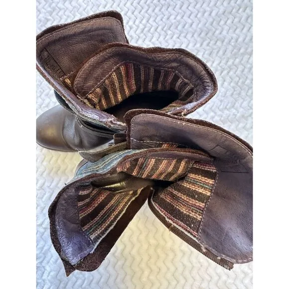 Täōs‎ Tombat Women's Leather Denim Boots Size 7.5