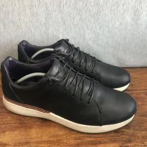 Tsubo Yobo Lace Up Low Fashion Shoe Black Leather Men Size 12 Sneakers