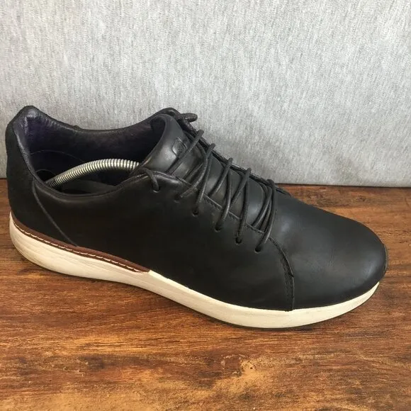 Tsubo Yobo Lace Up Low Fashion Shoe Black Leather Men Size 12 Sneakers