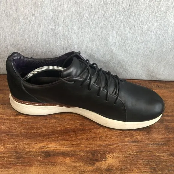 Tsubo Yobo Lace Up Low Fashion Shoe Black Leather Men Size 12 Sneakers