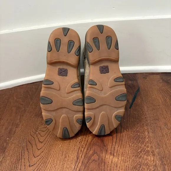 Twisted X Boys Driving Moc Boot Youth Size 4.5 Brown Leather Boots YDB0002 $110