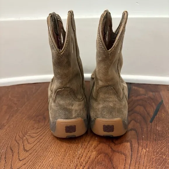 Twisted X Boys Driving Moc Boot Youth Size 4.5 Brown Leather Boots YDB0002 $110