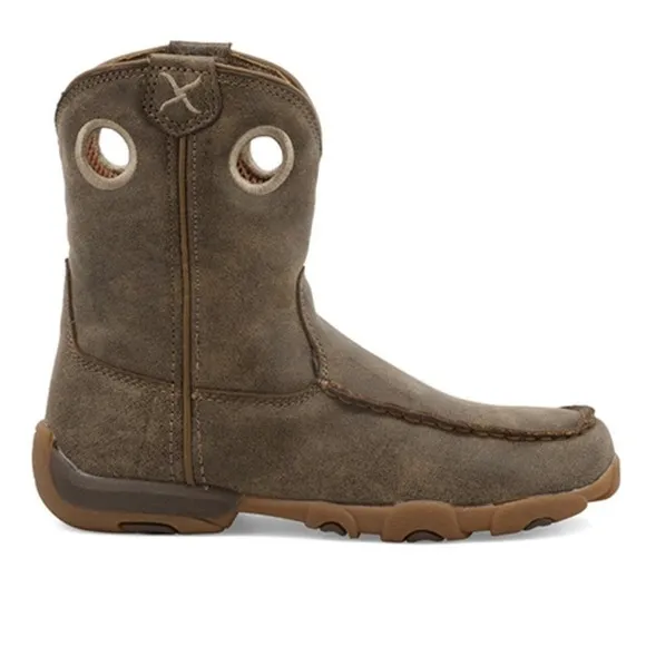 Twisted X Boys Driving Moc Boot Youth Size 4.5 Brown Leather Boots YDB0002 $110