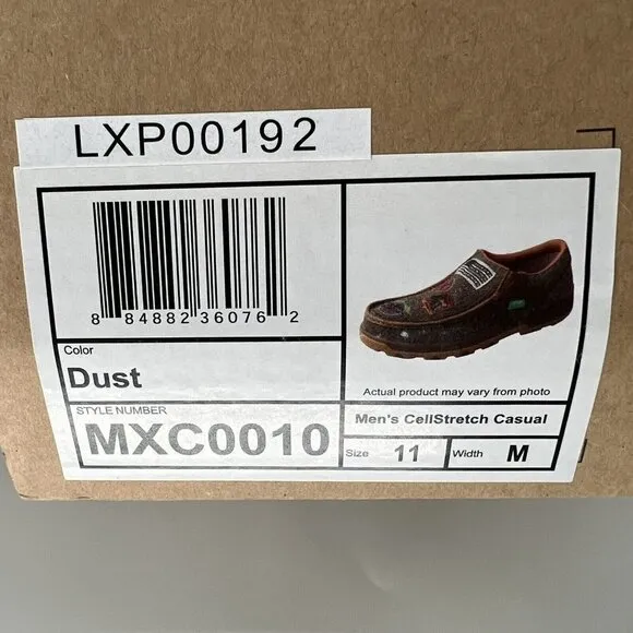 Twisted X Casual Shoes Mens EcoTWX VFW Slip On Driving Moc MXC0010 Size 11