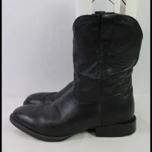 Twisted X Black Leather Boots Mens 10.5D MRP0002.