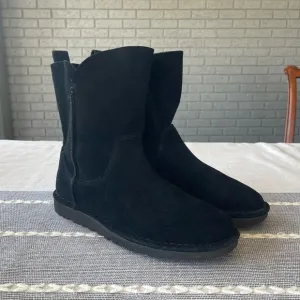 UGG Alida Suede Slouch Boots Black Size 9