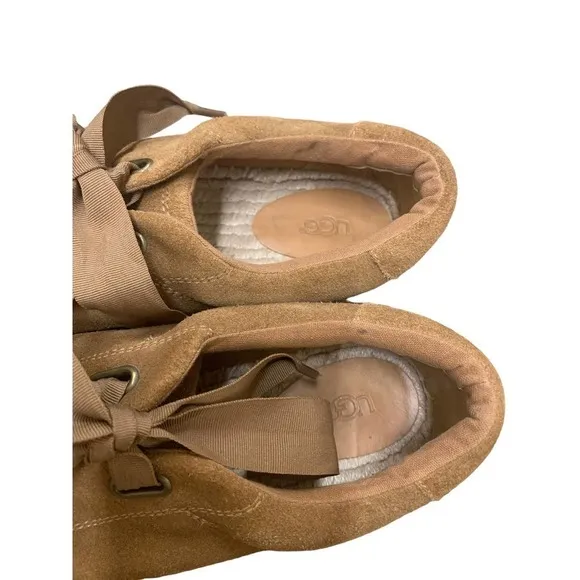 Ugg &quot;Brianna&quot; Espadrille Sneakers Chestnut Suede SZ US 12
