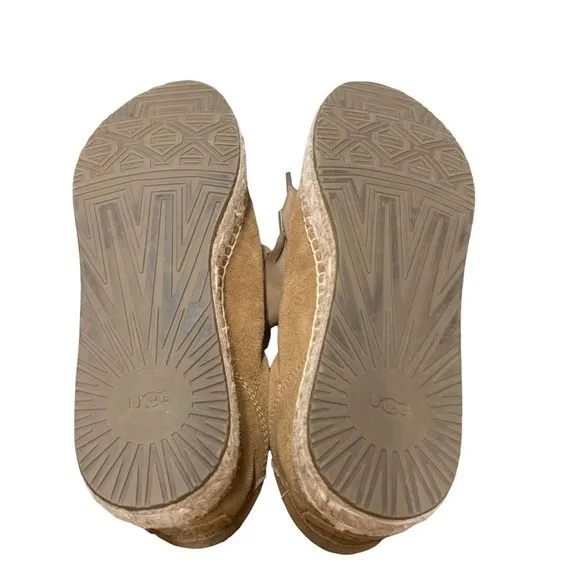 Ugg &quot;Brianna&quot; Espadrille Sneakers Chestnut Suede SZ US 12