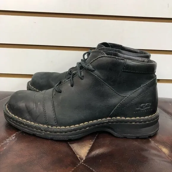 UGG Australia 5548 Leather Chukka Cap Toe Boots Men’s 7.5 Black
