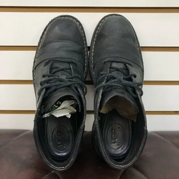 UGG Australia 5548 Leather Chukka Cap Toe Boots Men’s 7.5 Black