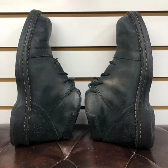 UGG Australia 5548 Leather Chukka Cap Toe Boots Men’s 7.5 Black