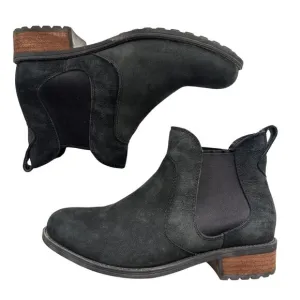 UGG Australia Bonham Chelsea Ankle Boots Black Suede Womens Size 8.5