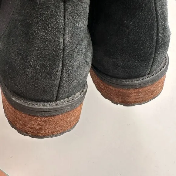 UGG Australia Bonham Chelsea Ankle Boots Black Suede Womens Size 8.5
