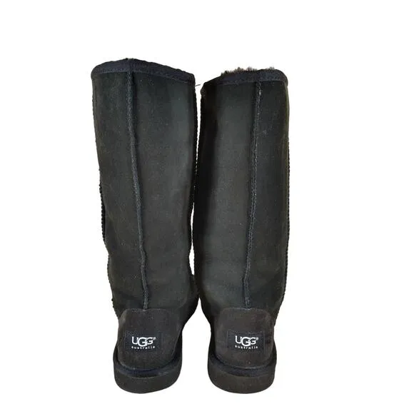 UGG Australia - Classic Tall II - Boots - Black - Kids Big Girl's - 6 - S/N 5229
