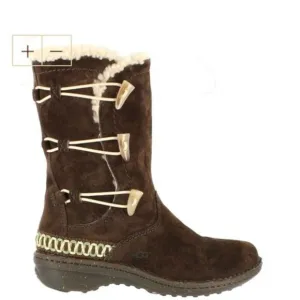 UGG Australia Kona Brown Suede Lambskin Boots Size 6