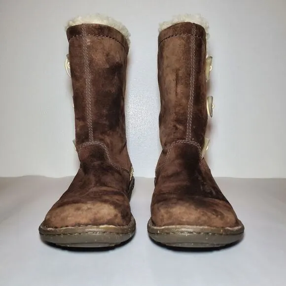 UGG Australia Kona Brown Suede Lambskin Boots Size 6
