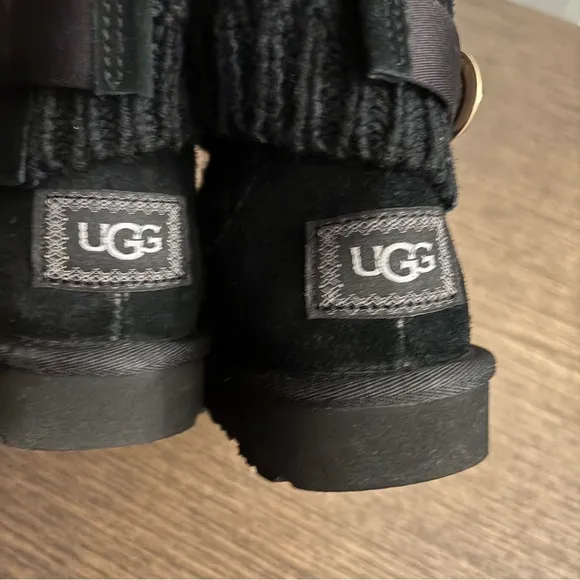 UGG Black Classic Solene Mini Boots Size 5