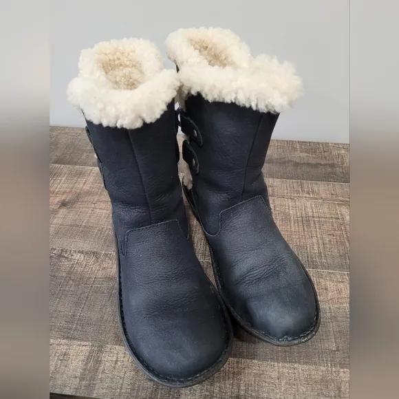 Ugg Black Leather Boots